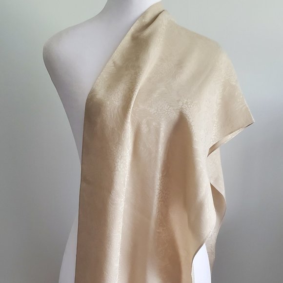 ELEGANT SILK SCARF Embossed Jacquard Animal Floral Print 90s Soft Luxe Feel - Picture 3 of 8